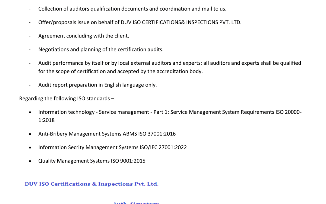 Лист про уповноваження на проведення аудитів з аккредитацією UAF